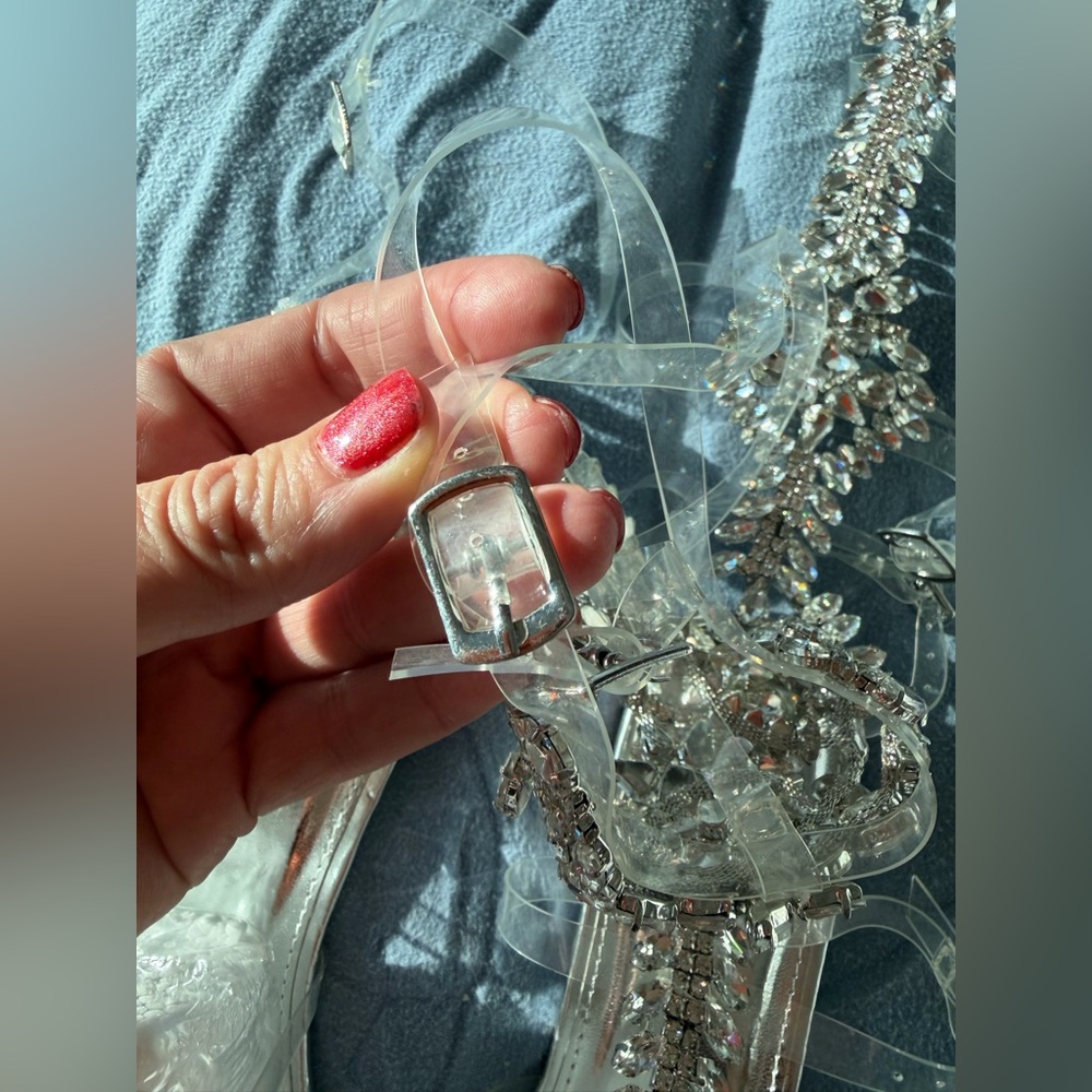 Fashion Nova Crystal Embellished Sandals - Picture 7 of 10